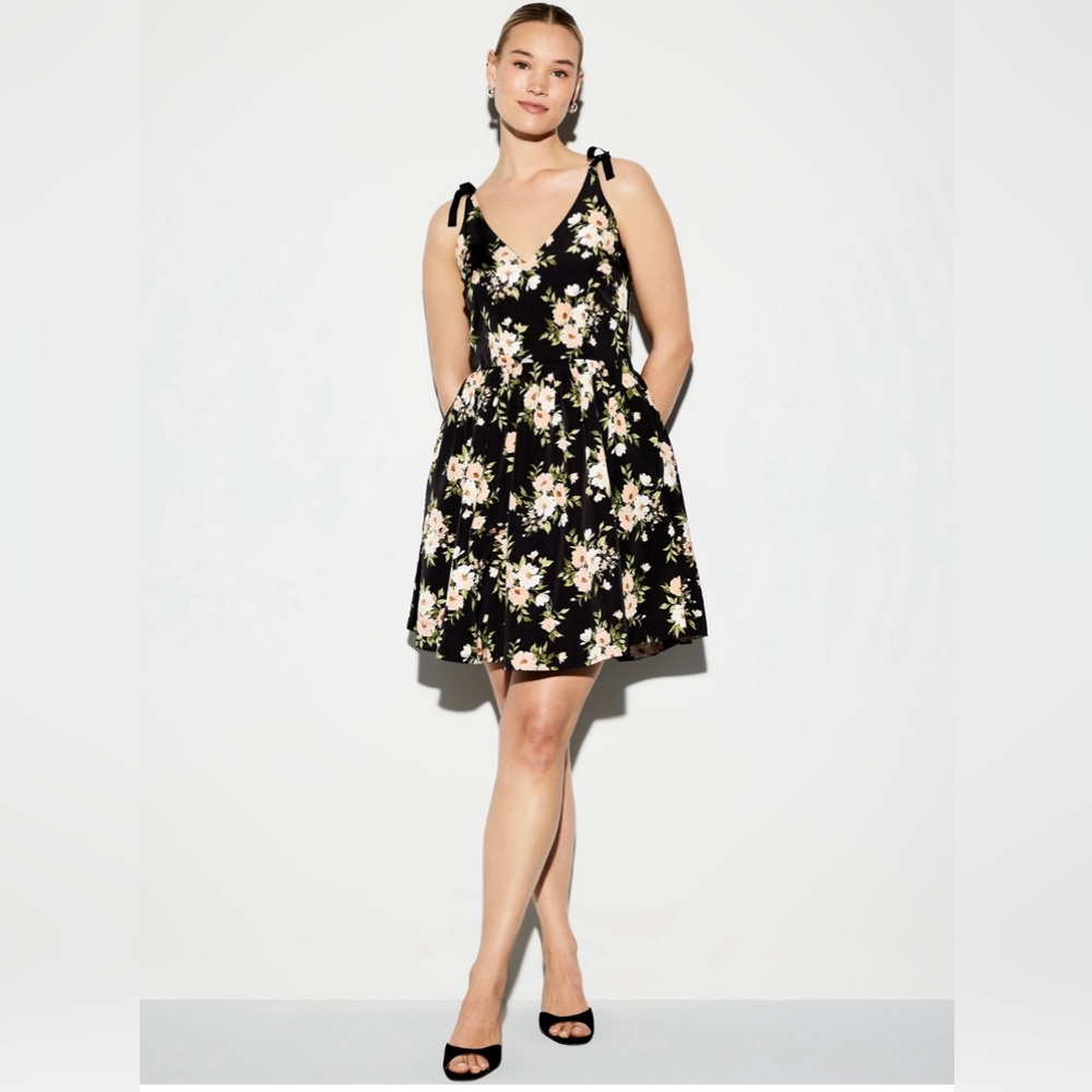 🆕 RESERVED EB The Occasion by Old Navy Women's Fit & Flare Taffeta Mini Dress M - Picture 6 of 15
